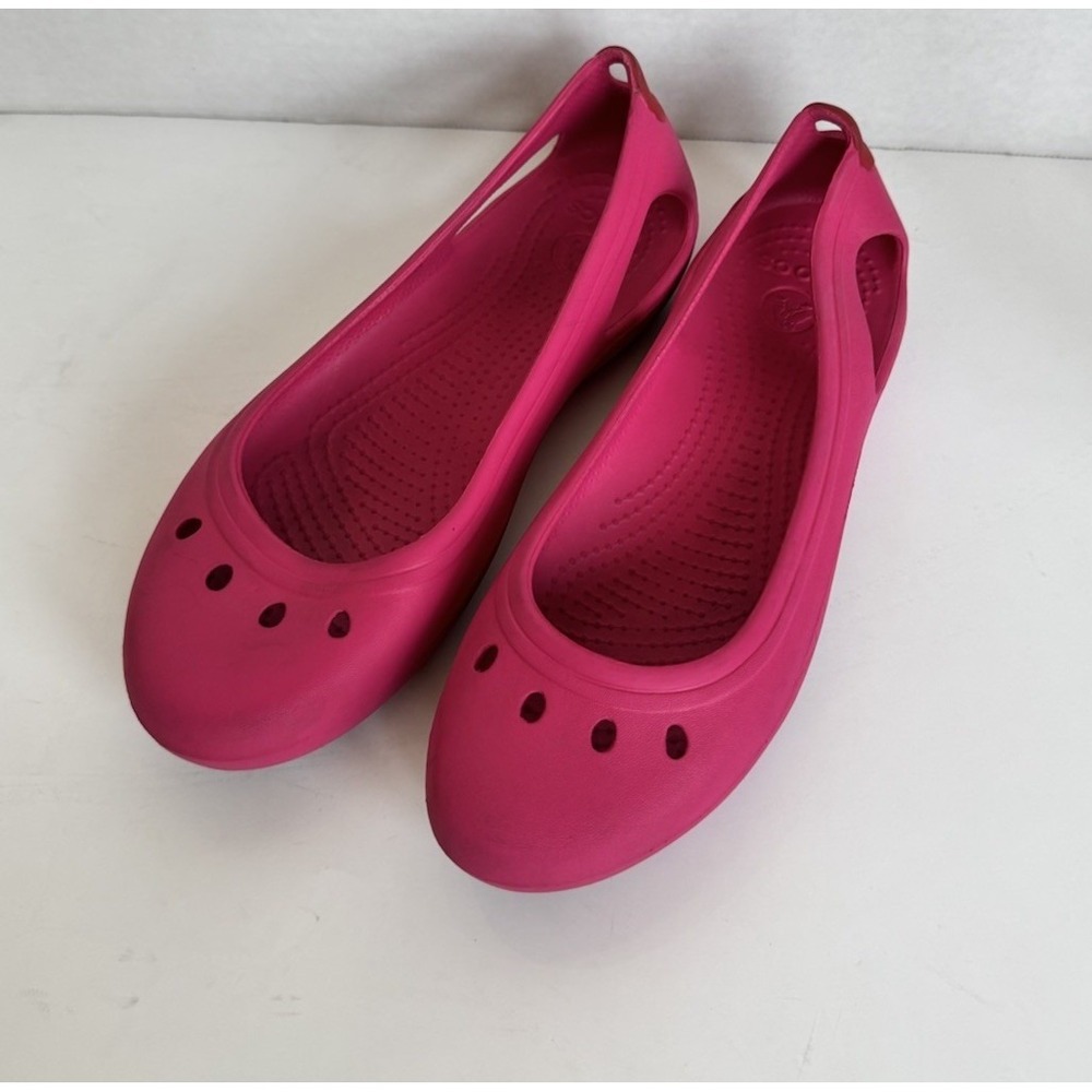 Crocs Kadee Women's Pink Ballet Flats Size 7 Comfort Shoes Water Ready Beach